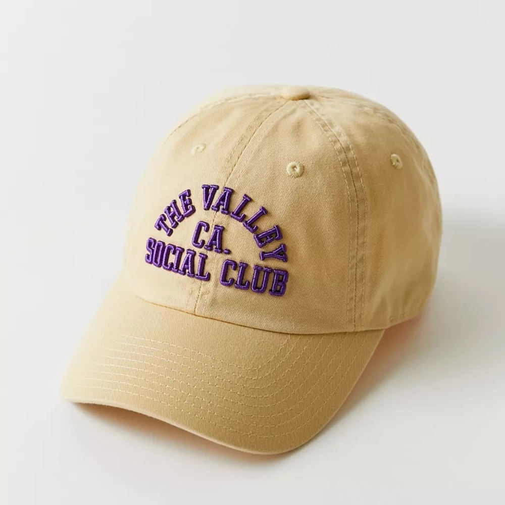 Urban Outfitters Sporting Club Baseball Hat NWT - Yellow - Picture 1 of 5